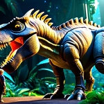 다이노코어와 공룡 연구의 연관성 - **Image Prompt 1: The Bridge of Imagination and Science**
    A vibrant and dynamic scene illustrati...