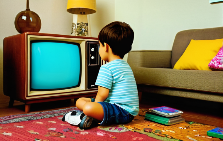 다이노코어 DVD와 블루레이 판매 현황 - **Prompt 1: Nostalgic DinoCore Childhood Memory**
A wide shot of a cozy, slightly retro living r...