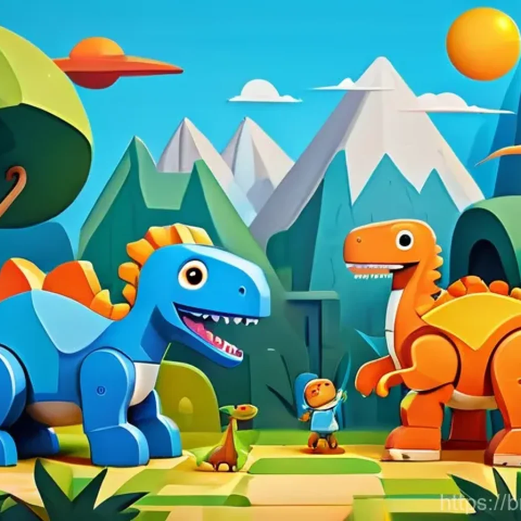 다이노코어 관련 퍼즐 게임 출시 정보 - **Prompt 1: Cheerful Dinokor Puzzle Adventure**
"A vibrant and cheerful illustration in a playfu...